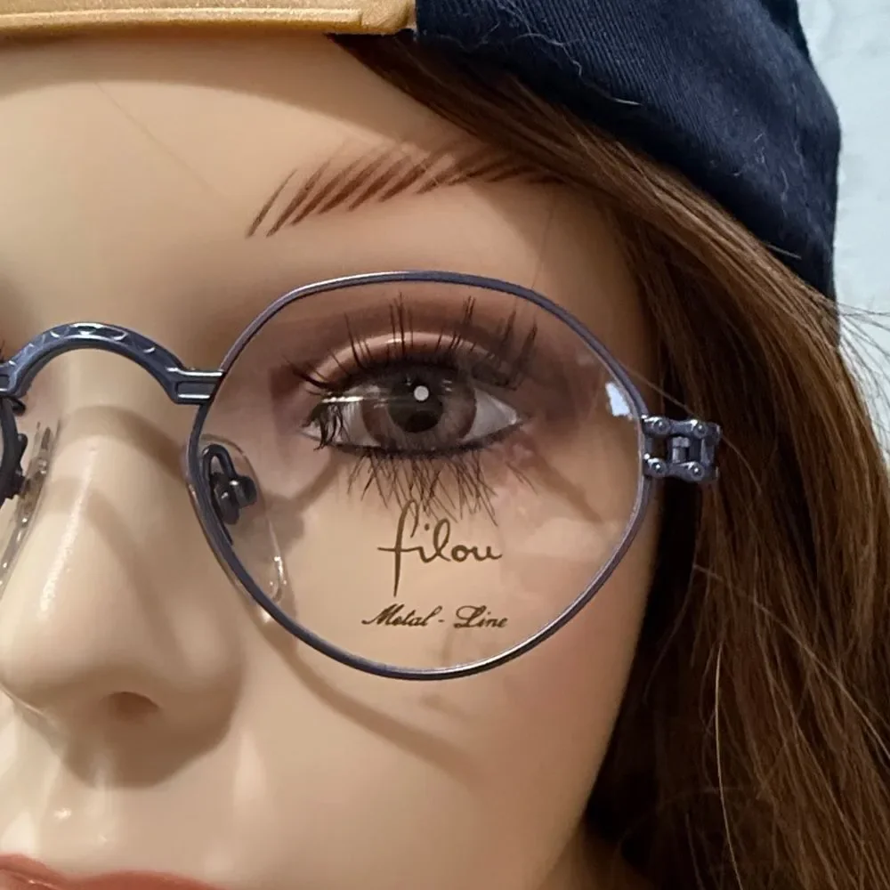 Filou Metal Line Eyeglasses Style Number 7002 Lavender Retro Steampunk New